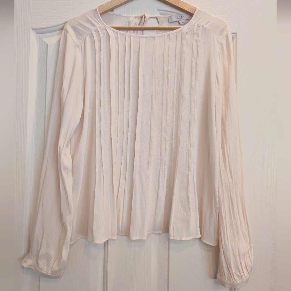 Loft Ann Taylor Pleated Blouse Size Extra Small